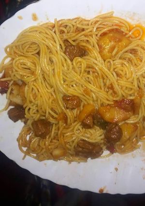 A picture of Spaghetti with Beef.