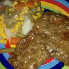 A picture of Smothered chops.