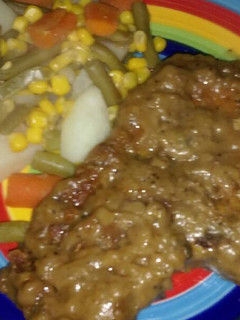 A picture of Smothered chops.