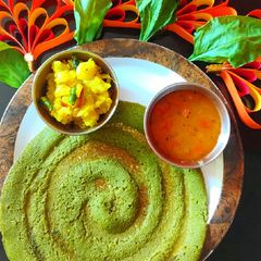 Palak /spinach Dosa A picture of Palak /spinach Dosa.