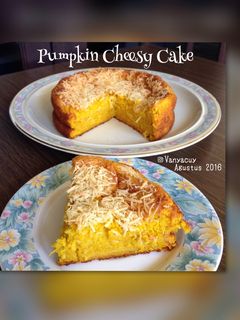 Foto resep Pumpkin Cheesy Cake / Kue Keju Labu Kuning