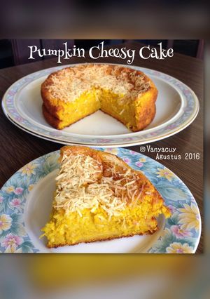 Foto resep Pumpkin Cheesy Cake / Kue Keju Labu Kuning