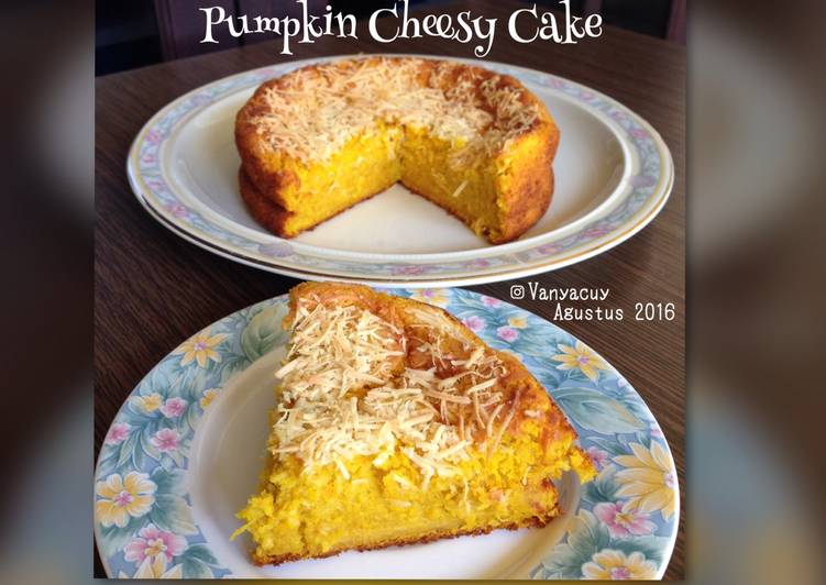 Resep Pumpkin Cheesy Cake / Kue Keju Labu Kuning Anti Gagal