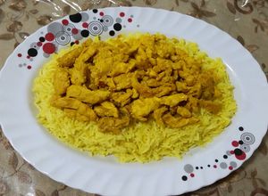 صورة لوصفة أرز ودجاج بالكاري
