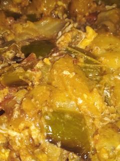 صورة لوصفة شكشوكة البدنجال بالسلق🥬🍅🫑🧅