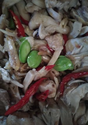 Foto resep Pete Tumis Jamur Sawit Teri Pedas