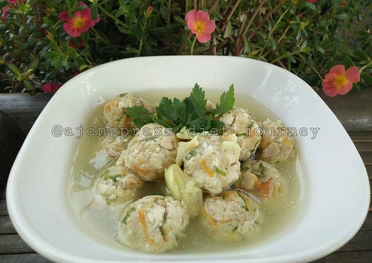 [menu diet] bakso oatmeal ayam kribo