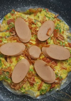 Hình của món Bánh tráng nướng thập cẩm.