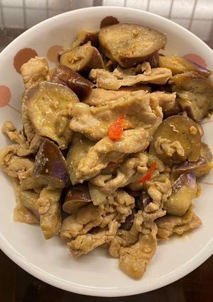 豆腐乳茄子炒豬肉 的食譜成品照片