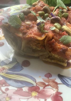 Une photo de 🌶️Cannellonis 🍃brousse 🧀🥄corse 🍜épinards🥬