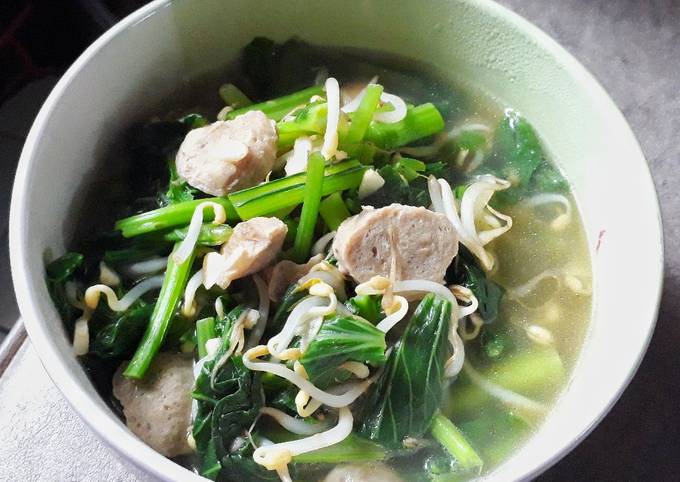 Bagaimana Membuat Sup Bakso Tauge Sawi (Menu Hemat Modal 5ribu) yang Sempurna