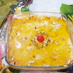 A picture of Bread kheer trifile.