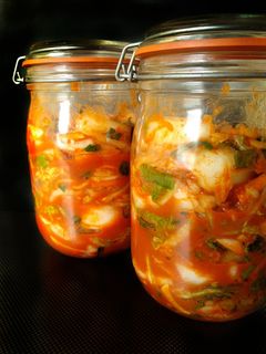 Una foto de Kimchi {plato nacional coreano}