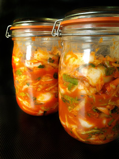 Una foto de Kimchi {plato nacional coreano}