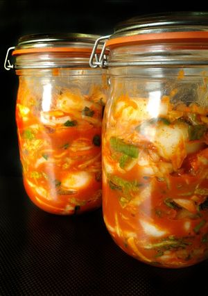Una foto de Kimchi {plato nacional coreano}