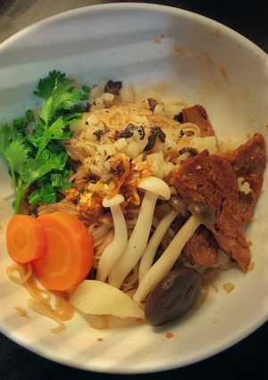 Hình của món Hủ tiếu khô chay.