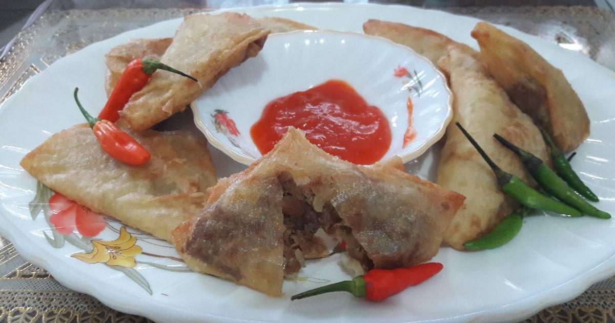 Resep Samosa Daging Sapi Dubai ala indonesia🏝🍖🌮😃 oleh Ra. Aini {Momy