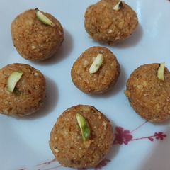 Moong dal ladoo A picture of Moong dal ladoo.