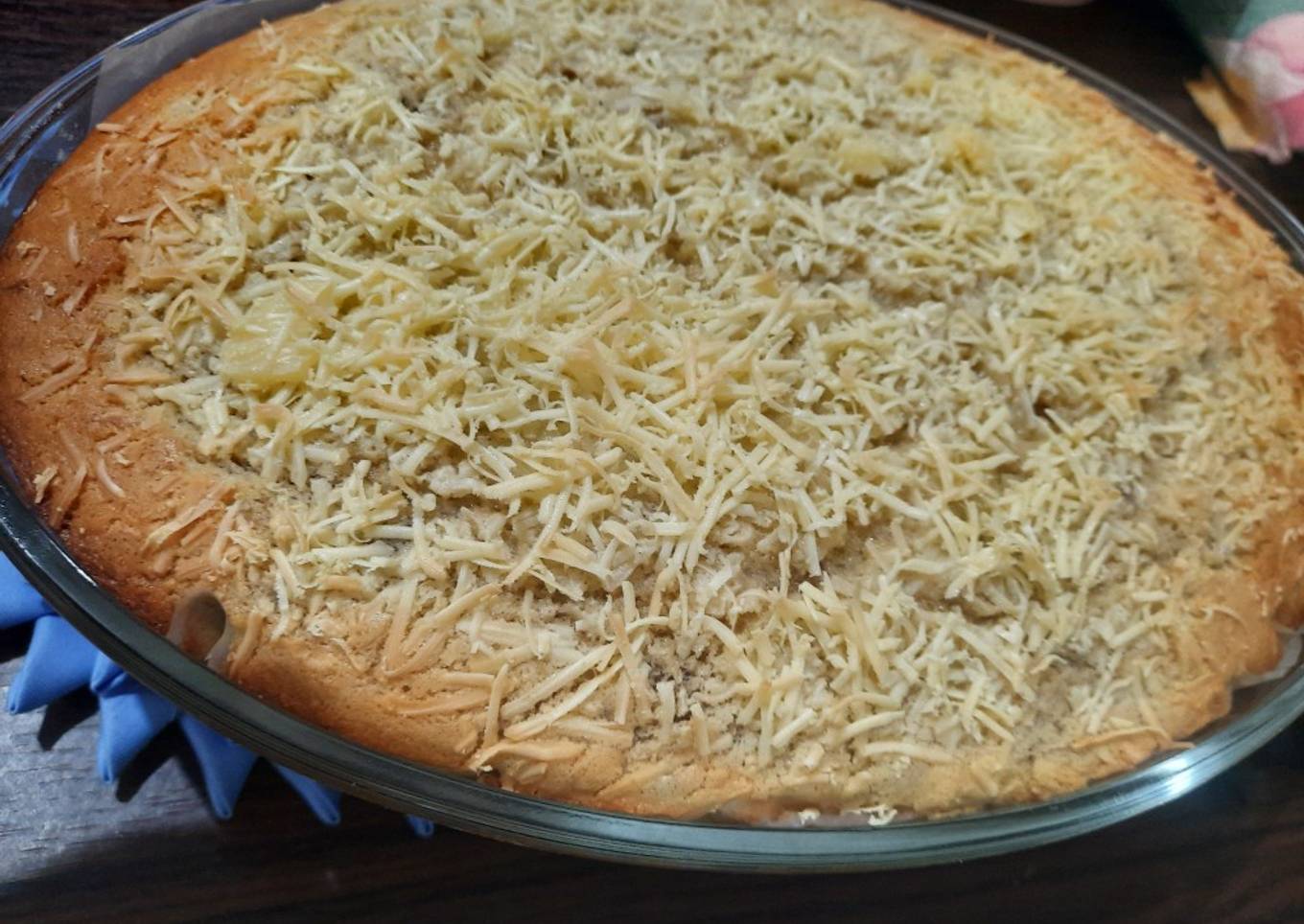 Double cheese banana cake