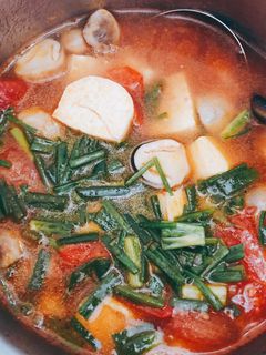 Hình của món Canh nấm đậu phụ chay.