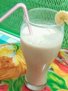 Foto resep (Sarapan Cepat) Banana Smoothies with Gabin Crackers + Energen ✅