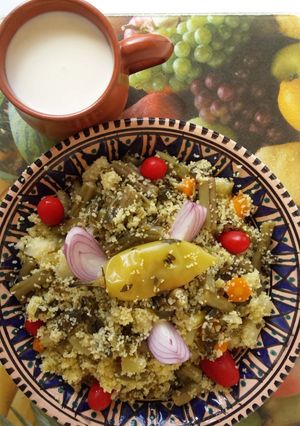 صورة لوصفة مسفوف بالرجلةوالخضر(ثقفلت أومرمور ذلخضرا)