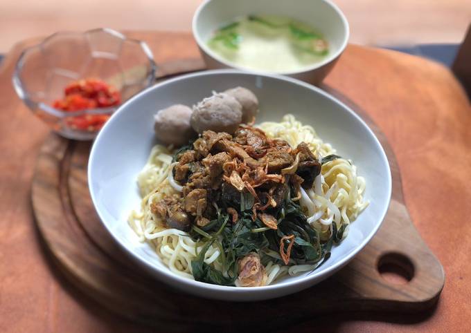 Resep Mie Ayam Kangkung, Enak Banget