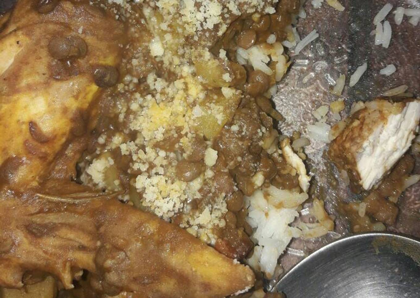 Lentejas con arroz