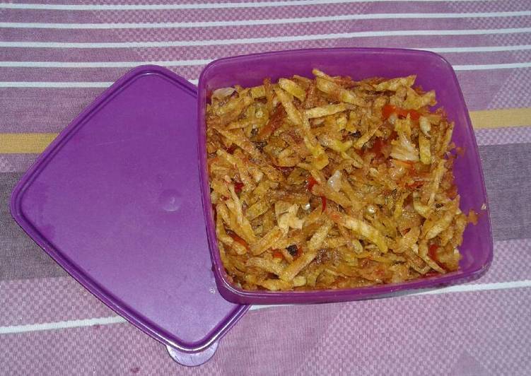 Cara membuat Kering Kentang Mustofa Sederhana Untuk Jualan