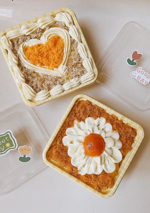 Hình của món Bông lan trứng muối 2 sốt.