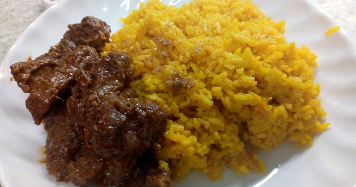 Indonesian Rendang and Yellow Rice Recipe by Foodielover Cookpad