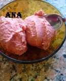 Helado de frutilla casero