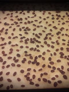 عکسی از دستور کیک تخته ای کشمشی