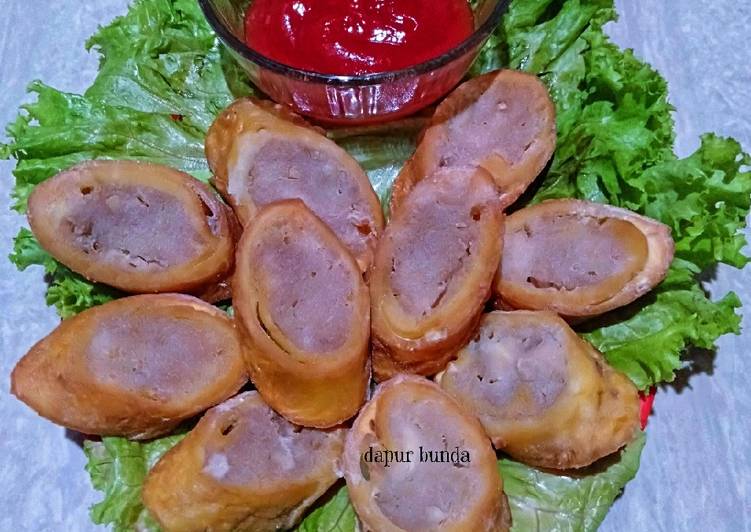 Cara Gampang Menyajikan Chicken egg roll Cepat