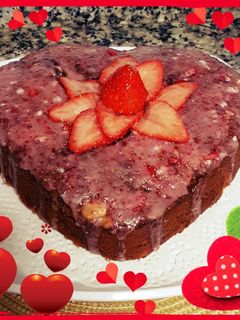 Una foto de Bizcocho corazón de ♥... fresa