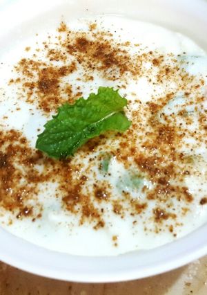 A picture of Vegetable Spiced Yogurt Sauce😍.
