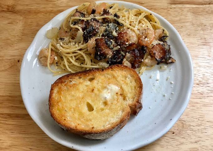 Lemon Shrimp and Bacon Pasta