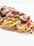 Tagliatelle con dentice e radicchio trevigiano tardivo