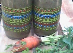 Una foto de Zumo de zanahoria y batido de nopal
