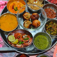 Rajeshthani thali ---daal bati churmo.....❤️ A picture of Rajeshthani thali ---daal bati churmo.....❤️.