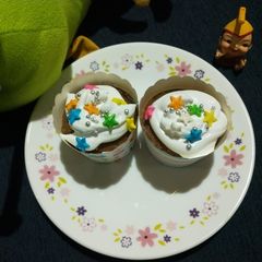 A picture of Eggless Coffee Cupcake.