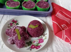 Foto resep 044. Gethuk kelapa uwi ungu
