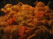 Una foto de pasta al alioli
