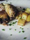 Pollo horneado al limón con patatas