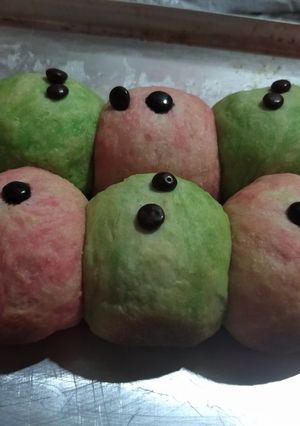 Foto resep Roti panggang (oven tangkring) warna warni