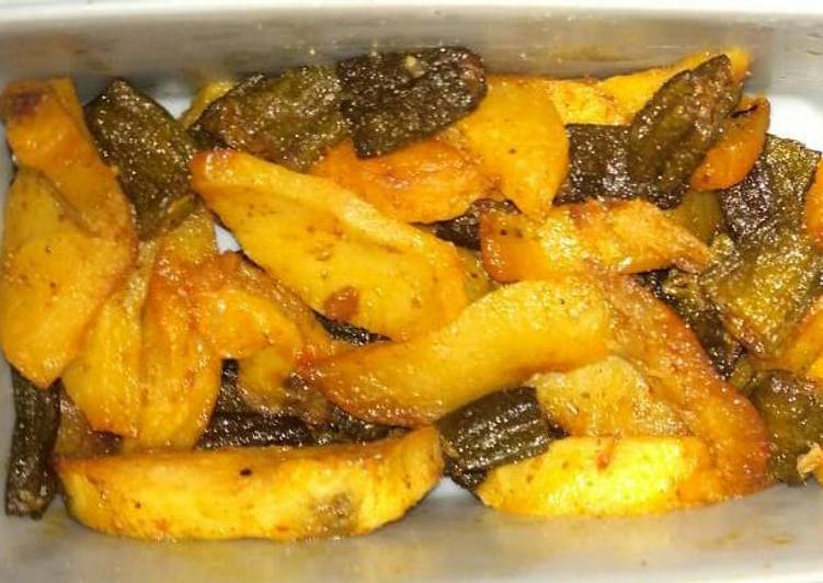 Recipe of Quick Bhindi Alu ki sabzi