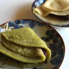 A picture of Mochi Crepes with Tsubu-an.