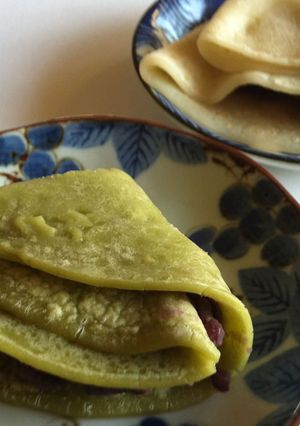 A picture of Mochi Crepes with Tsubu-an.