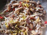 Tumis Jantung Pisang, Bunga pepaya dengan irisan daging B2