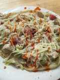 Grilled Chicken Bacon Ranch salad pizza